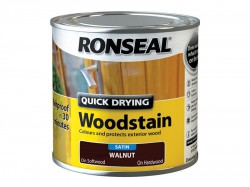 Ronseal Woodstain Quick Dry Satin Smoked Walnut 250ml