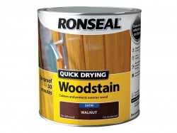 Ronseal Woodstain Quick Dry Satin Smoked Walnut 2.5 Litre