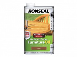 Ronseal Ultimate Protection Hardwood Garden Furniture Oil Natural Clear 500ml