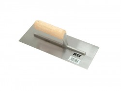 R.S.T. Plasterers Finishing Trowel Straight Wooden Handle 11 x 4.1/2in