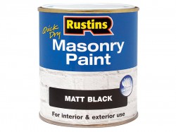 Rustins Quick Dry Masonry Paint Black 250ml