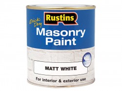 Rustins Quick Dry Masonry Paint White 500ml