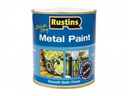 Rustins Metal Paint Smooth Satin Black 250ml