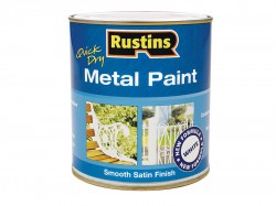 Rustins Metal Paint Smooth Satin White 250ml