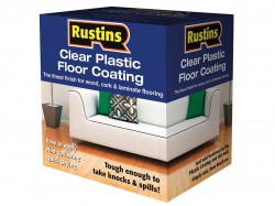 Rustins Clear Plastic Floor Coating Kit Satin 1 Litre