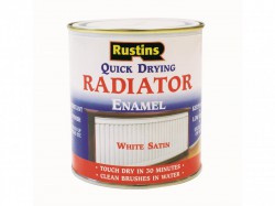 Rustins Quick Dry Radiator Enamel Paint Satin White 500ml