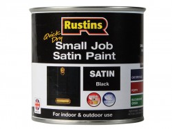 Rustins Quick Dry Small Job Satin Paint Black 250ml