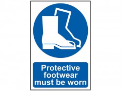 Scan Protective Footwear Must Be Worn - PVC 200 x 300mm