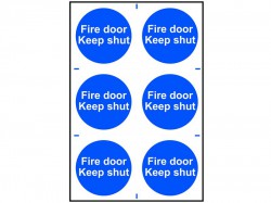 Scan Fire Door Keep Shut - 6 PVC Signs 100 x 100mm