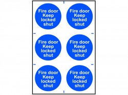 Scan Fire Door Keep Locked Shut - PVC 200 x 300mm