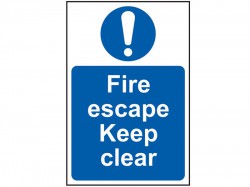 Scan Fire Escape Keep Clear - PVC 200 x 300mm