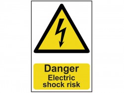 Scan Danger Electric Shock Risk - PVC 200 x 300mm