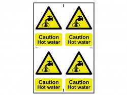 Scan Caution Hot Water - PVC 200 x 300mm