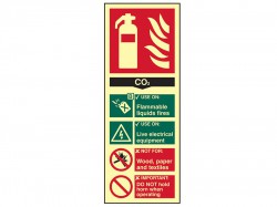 Scan Fire Extinguisher Composite - CO2 - Photoluminescent 75 x 200mm