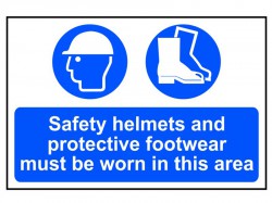 Scan Safety Helmets + Footwear To Be Worn PVC 400 x 600mm