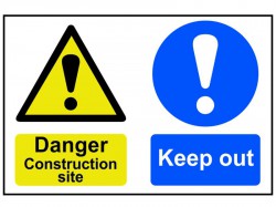 Scan Danger Contruction Site Keep Out - PVC 600 x 400mm