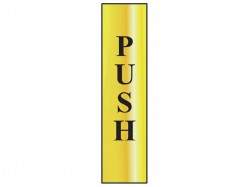 Scan Push Vertical - Polished Brass Effect 50 x 200mm