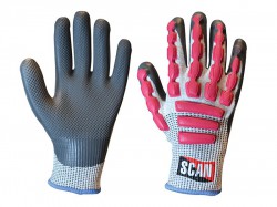 Scan Anti-Impact Latex Cut 5 Gloves - L (Size 9)