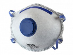 Scan Moulded Disposable Odour Mask Valved FFP2 Protection (Pack 3)