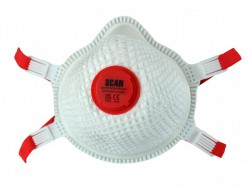 Scan Moulded Valved Masks FFP3 with Mesh (Pack of 2)