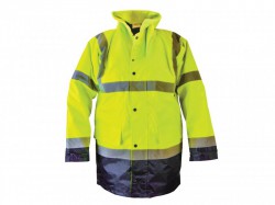 Scan Hi-Vis Motorway Jacket Yellow Black - XL (48in)