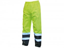 Scan Hi-Vis Motorway Trouser Yellow Black - L (38-40in)