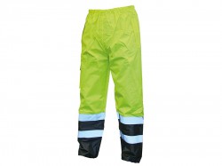 Scan Hi-Vis Motorway Trouser Yellow Black - M (34-36in)