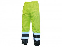 Scan Hi-Vis Motorway Trouser Yellow Black - XL (44in)