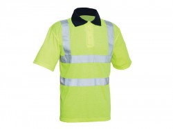 Scan Hi-Vis Yellow Polo Shirt - XL