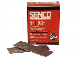 Senco Straight Brad Nails Galvanised 16G x 25mm Pack 2,000