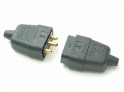 SMJ Black Plug & Socket 10A 3 Pin