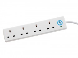 SMJ Extension Lead 240 Volt 4 Way 13A Surge Protection 2 Metre