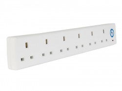 SMJ Extension Lead 240 Volt 6 Way 13A Surge Protection 2 Metre