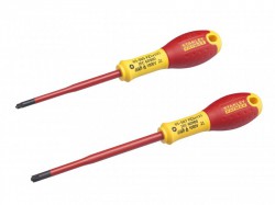 Stanley Tools FatMax VDE Insulated Borneo Pozi Scewdriver Set of 2