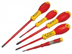Stanley Tools FatMax VDE Insulated Phillips & Parallel Screwdriver Set of 5