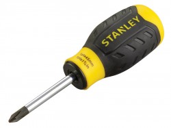 Stanley Tools Cushion Grip Screwdriver Phillips PH1 x 45mm Stubby