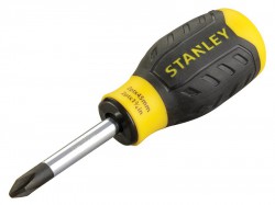 Stanley Tools Cushion Grip Screwdriver Phillips PH2 x 45mm Stubby