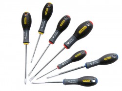 Stanley Tools FatMax Screwdriver PH/PZ/Flared/Parallel Set of 7 & Stubby Ratchet Screwdriver