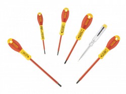Stanley Tools FatMax VDE Insulated Phillips & Parallel Screwdriver Set of 6
