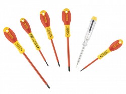 Stanley Tools FatMax VDE Insulated Parallel & Pozi Screwdriver Set of 6