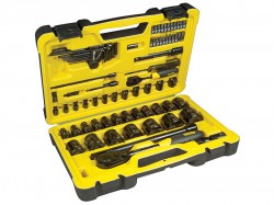Stanley Tools Tech 3 Socket Set of 78 1/4in & 1/2in Drive