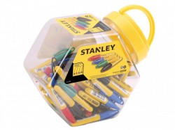 STANLEY Mini Fine Tip Marker, Mixed Colours (Tub 72)