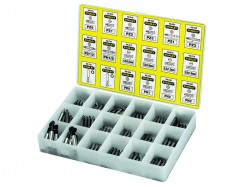 Stanley Tools Insert Bits Assorted Tray 200 Pozi / Phillips/ Slotted
