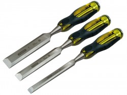 Stanley Tools FatMax Bevel Edge Chisel with Thru Tang Set of 3: 12, 18 & 25mm