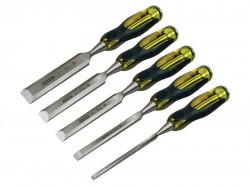 Stanley Tools FatMax Bevel Edge Chisel with Thru Tang Set of 5: 6, 12, 18, 25 & 32mm