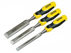 Stanley Tools DynaGrip Bevel Edge Chisel with Strike Cap Set of 3: 12, 18 & 25mm