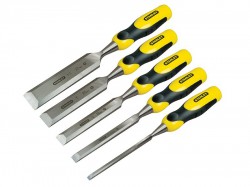 Stanley Tools DynaGrip Bevel Edge Chisel with Strike Cap Set of 5: 6, 12, 18, 25 & 32mm