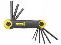 Stanley Tools Hexagon Key Folding Set of 9 Imperial (5/64 - 1/4in)