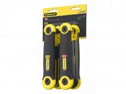 Stanley Tools Hexagon Key Folding Set of 17 Metric Imperial (1.5-8mm 5/64-1/4in)