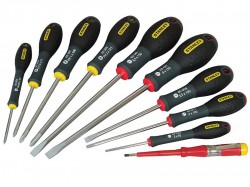 Stanley Tools FatMax Screwdriver Parallel/Flared/Phillips Set of 10